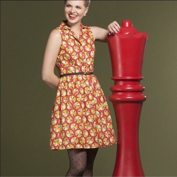 Modcloth Dresses & Skirts - Bea & Dot by ModCloth Palette on Parade Pinwheel Rainbow Retro Dress Size Small